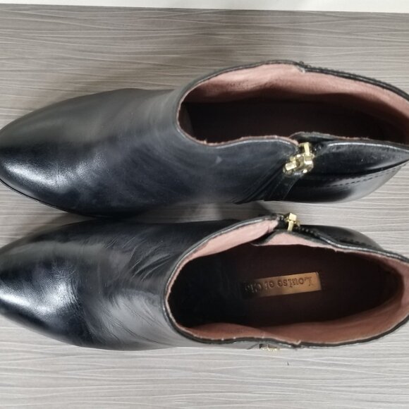 Louise et Cie Zanara Bootie, Black Leather, Womens Size 7 M  / 37 - Picture 10 of 12
